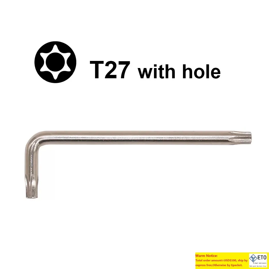 Torx T27 L Klucz z śrubokrętem otworowym Crv Stulowa śrubokręta Profesjonalne narzędzie naprawy hurtowe