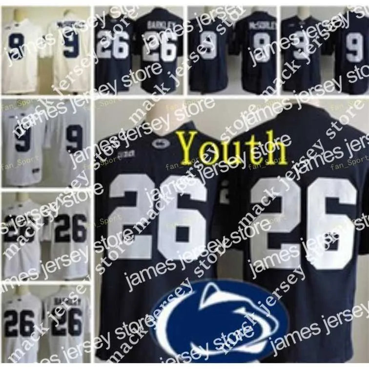 American College Football Wear Nik1 Youth Penn State Nittany Lions #9 Trace McSorley 26 Saquon Barkley Kids Big Ten Penn State Navy Blue