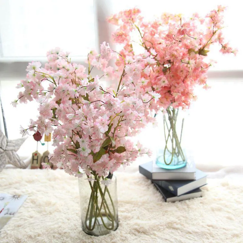 Decorative Flowers Fake Artificial Flower Cherry Blossom Bridal Wedding Decor Trendy Party Garden Decoration