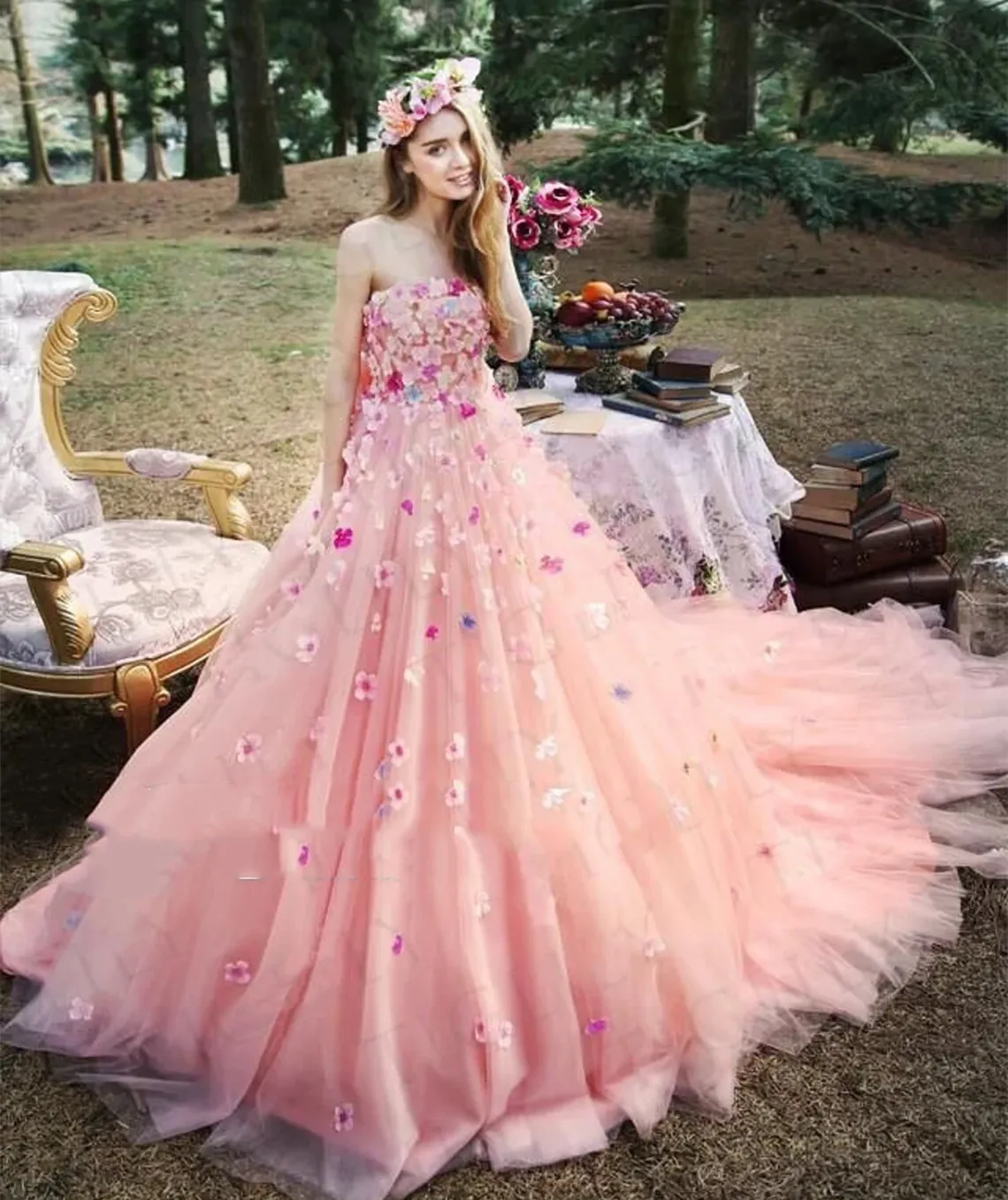 Rosa Vestidos De Xv AÃ±os Con Tirantes Pink Quinceanera Vestidos
