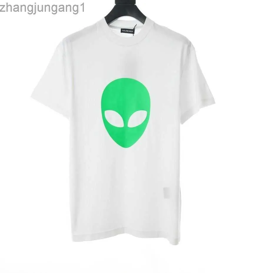 Designer Balencigas T Shirt Alien Nestruction Drukowane marka mężczyzn Kobiety Balanciagas