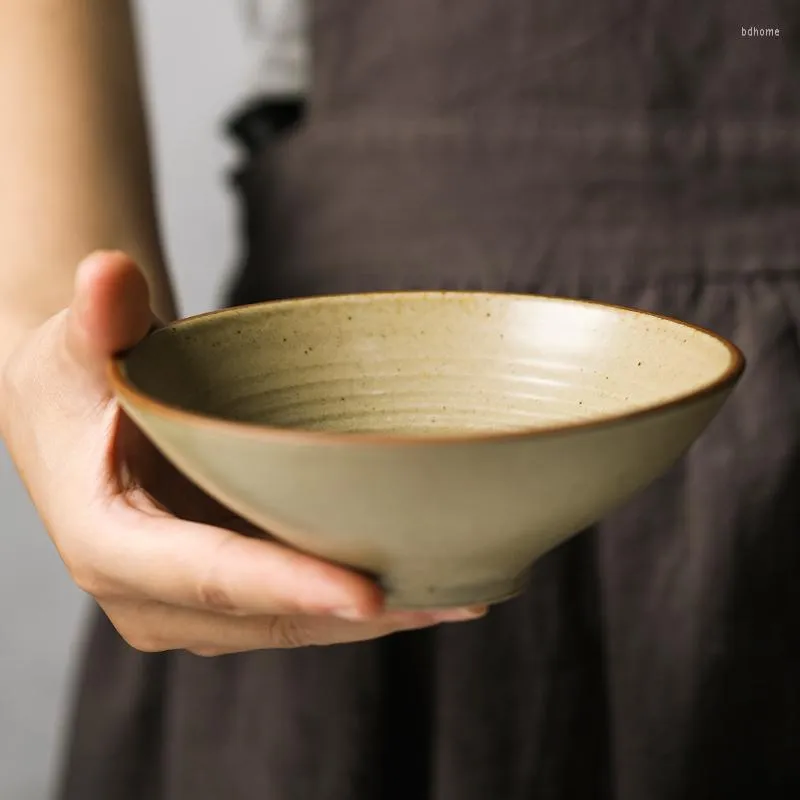 الأوعية 5 بوصات اليابانية المعكرونة السيراميك وعاء الرجعية الأدوات المائدة البسيطة مطعم رامين الأرز سلطة الفاكهة الأسرة CN (الأصل)