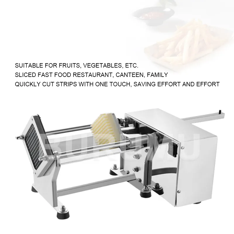 Electric Stainless Steel Automatic French Fries Cutting Machine Potato Cucumber Taro Strip Cutter