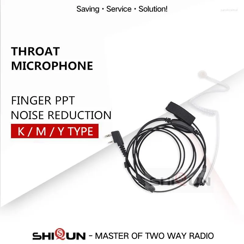 Walkie Talkie UV-5R Throat Microphone Speaker For UV-16 Pro UV-82 UV-13 Headphones PMic Baofeng Accessories 2 Pin