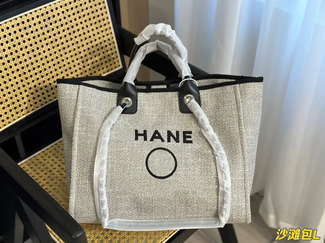 Fashion Canvas beach Tote bag designer channel Chain Handbags Large capacity Women Shopping bag Luxury Knitting Purse Brand New Top original