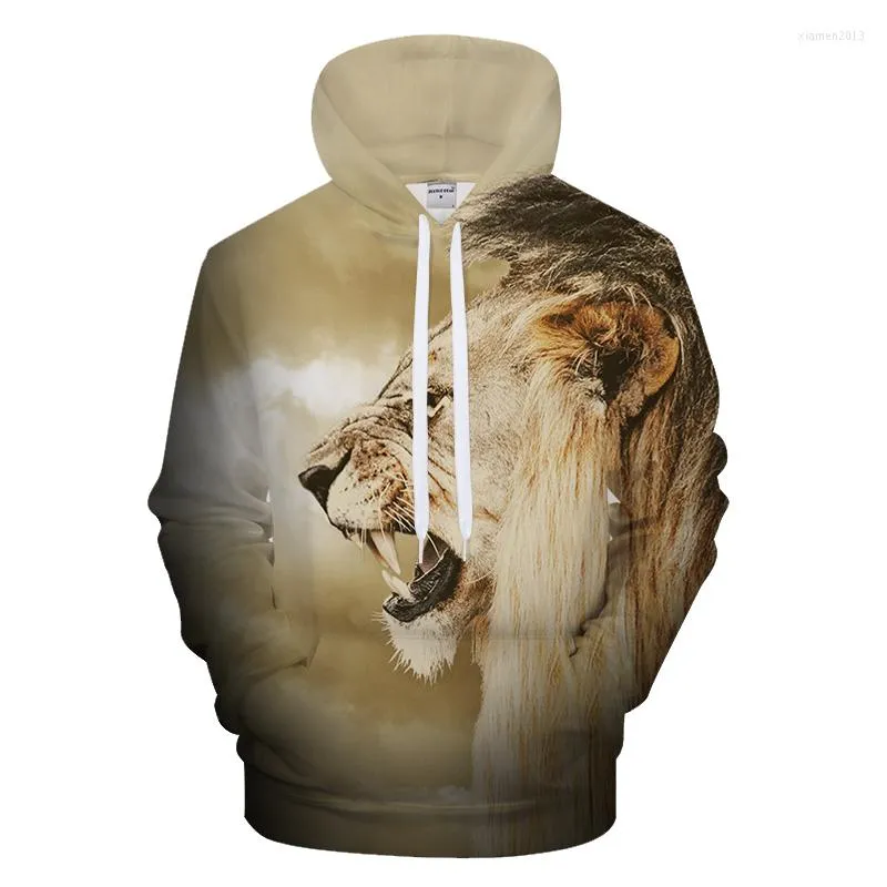 Men's Hoodies Animal 3D Men Women Hoody Lion Sweatshirt Casual Pullover Streatwear Tracksuit Arrival Hooded Drop Ship