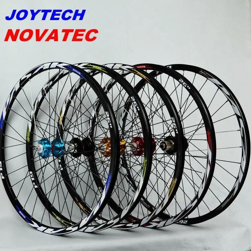 Ruedas de bicicleta ruedas de bicicleta de montaña novatec041042 joytech delantero 2 trasero 4 rodamientos Japón hub super suave juego de ruedas Rim26 27 5 29in 230206