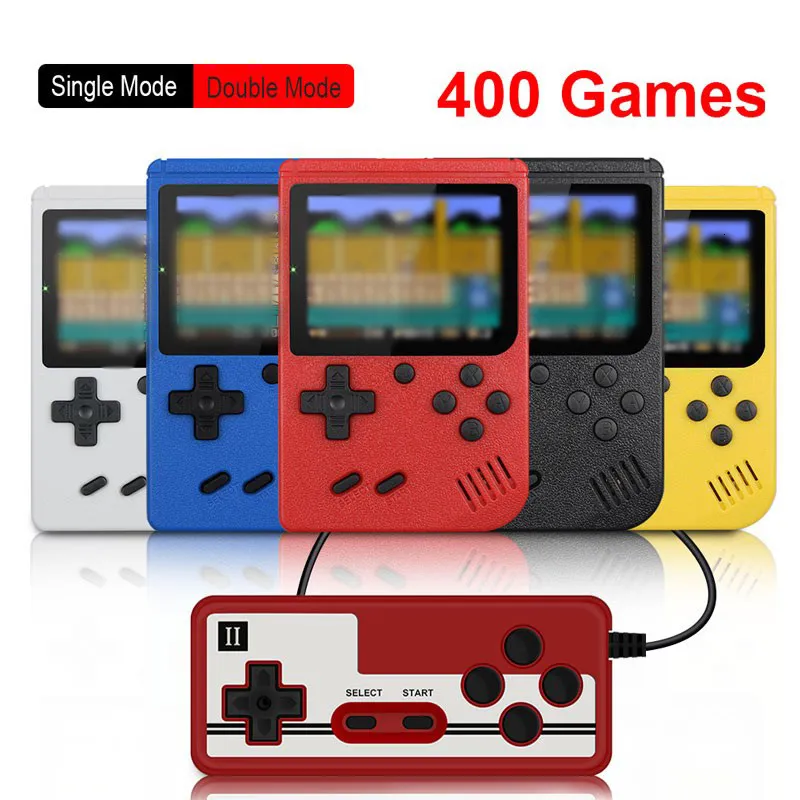 Lecteurs de jeux portables Mini console de jeu vidéo portable rétro portable 8 bits 3,0 pouces couleur LCD Kids Color Game Player Built-in 400 jeux 230206