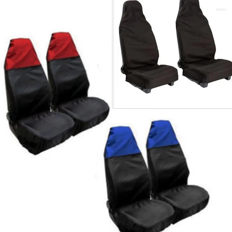 Auto -stoelafdekkingen 2 stuks Universal Cover stofdichte en waterdichte nylon voorbeschermer