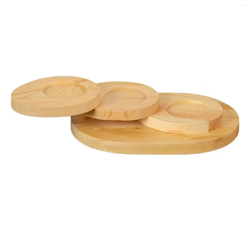 Plates Multifunctional Sushi Serving Tray Succulent Holder Wooden Platters For Christmas
