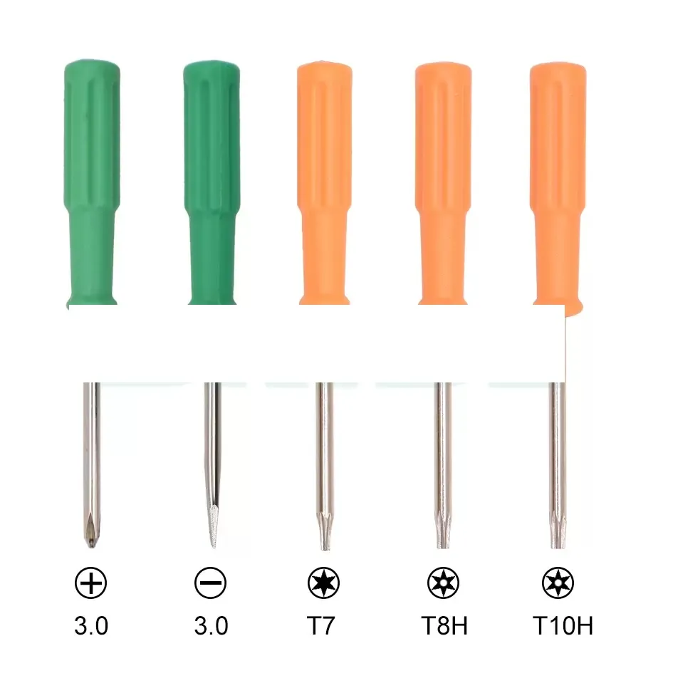 Nuovo arrivato cacciavite Torx T7 T8H T10H arancione dritto per Xbox360 con chiave per cacciaviti a foro 500 pz / lotto