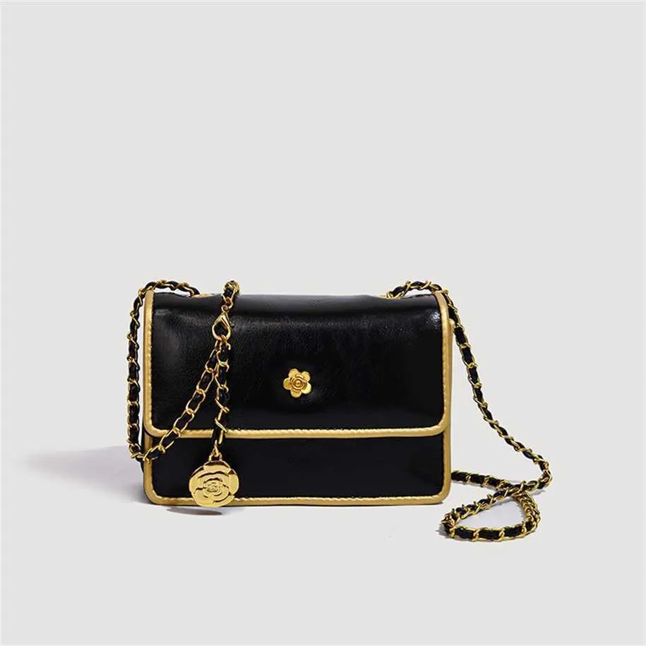 2023 Purses Clearance Outlet Online Sale autumn and winter new single shoulder women's oil wax small square chain tofu bag versatile batch