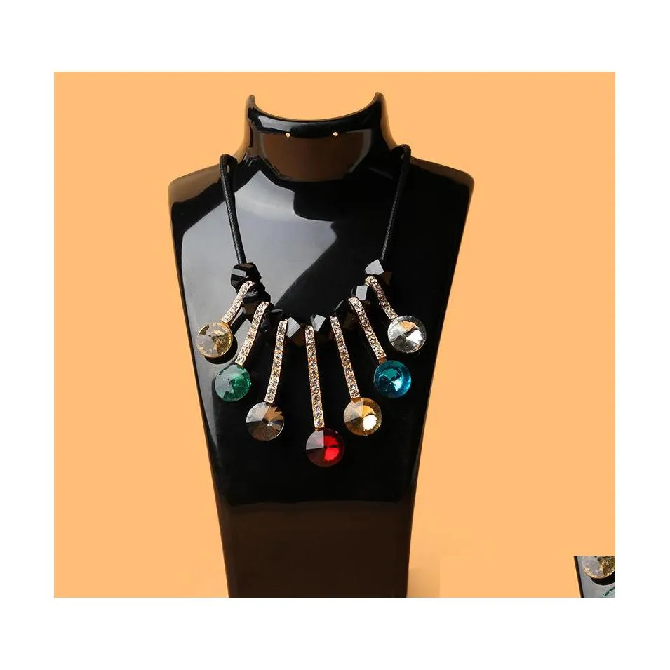 Andere mode -sieraden Display Buste Acryl opbergdoos mannequin houder voor oorbel hangende ketting standaard poppen 653 Q2 drop levering dhq17