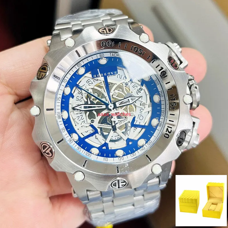 Qualité Montres De Luxe Pour Hommes: Montre Chronographe Avec Des