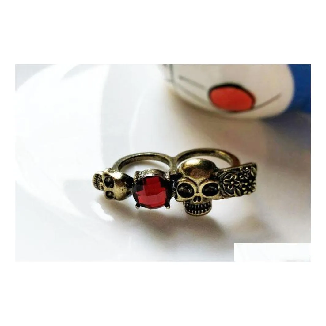 Bandringen mode -sieraden vintage dubbele vingerring SKL drop levering dh0qi