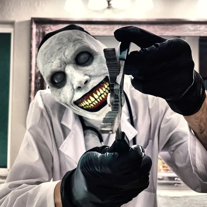 Grusel-Clown-Maske Aus Latex – Vollständiges Gesicht, Creepy Für Halloween & Horror-Partys