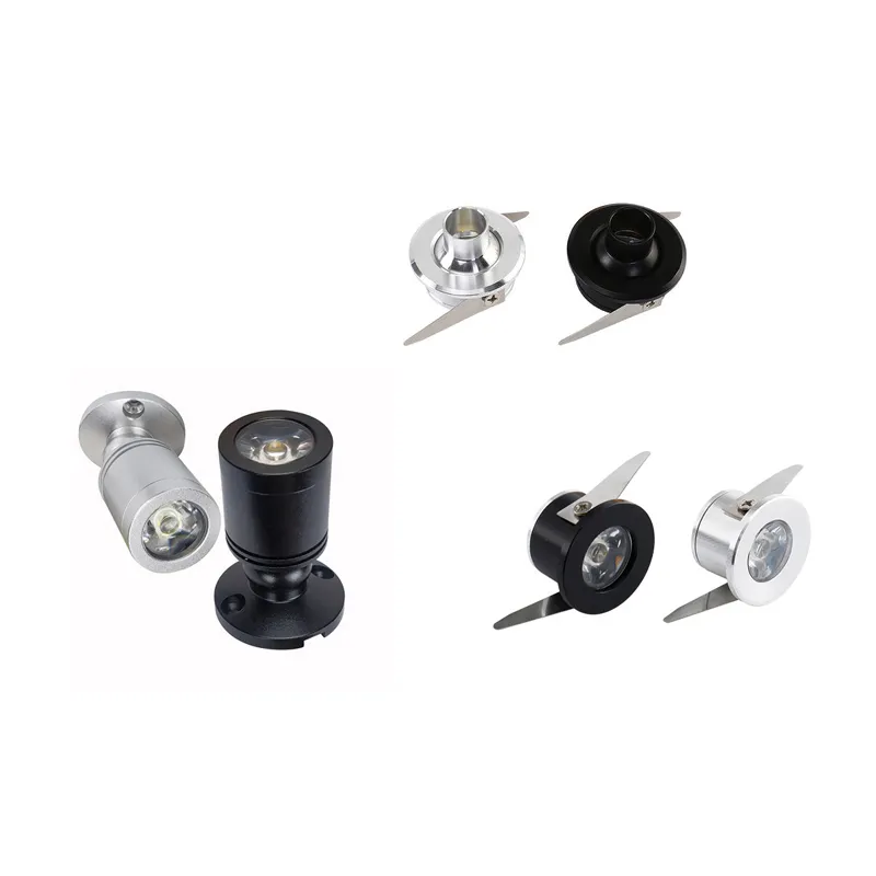 Mini kits de luz de luz Led Spot Gabinete Puck Spotlights Downlight para exibição de cozinha Mostra de armário de armário de jóias 1WATTS Crestech