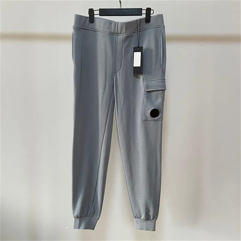 Pantalon à une lentille diagonale polaire pantalons de survêtement hommes survêtement Streetwear sport décontracté coton ample mâle Cargo pantalon noir gris201c