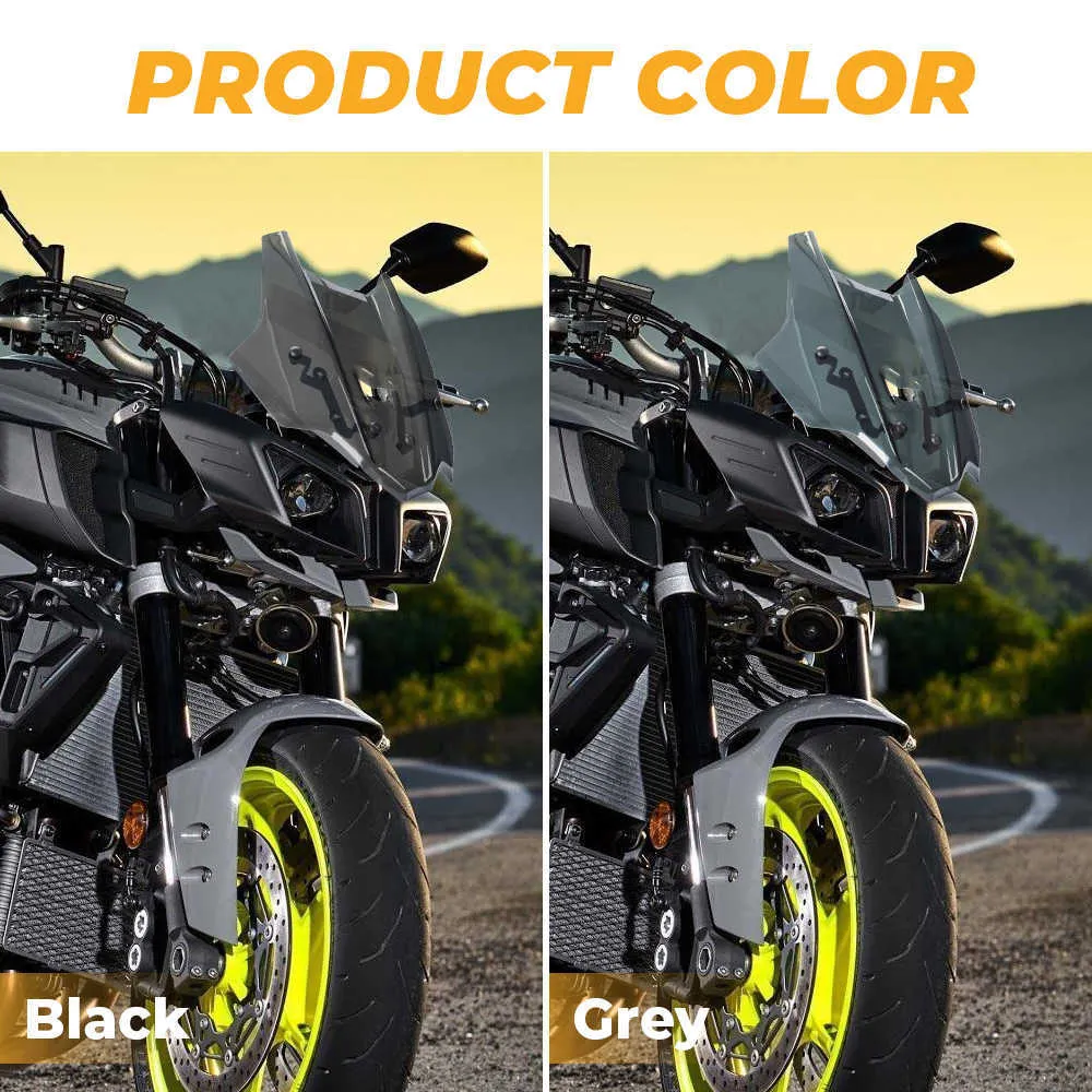 Pare-brise Déflecteur Pour Yamaha MT-125 / MT-15 (2019-2023) - Alliage Aluminium, Noir - Réduction Fatigue Et Vent Sur Poitrine/casque