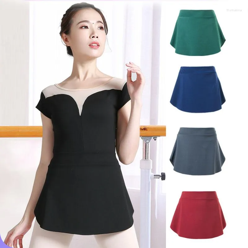 Vêtements de scène adultes jupe de Ballet femmes couleur Pure danse lyrique pratique justaucorps robe côté fendu filles