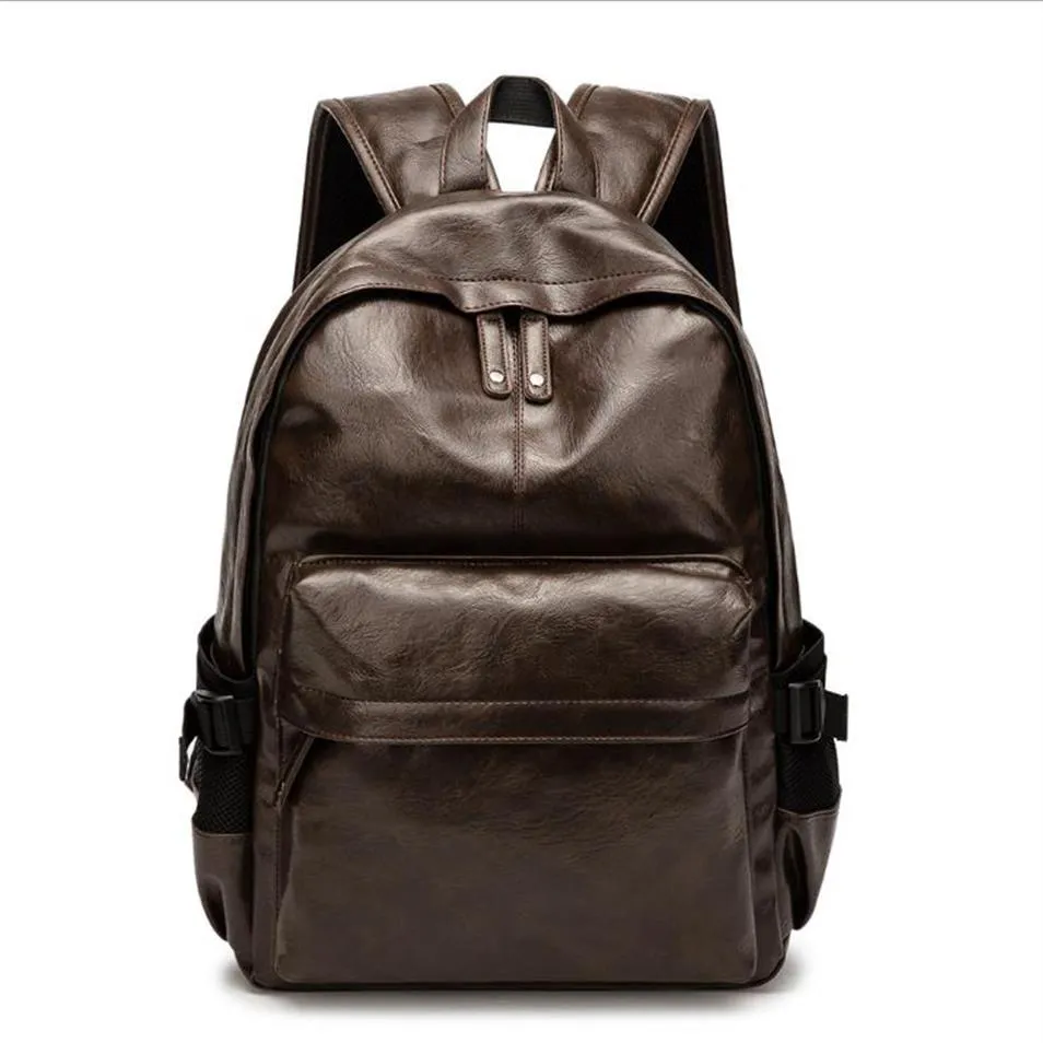 Mens Female Backpack Brand Double Shoulder Bags Male School Bags Leather Shoulder Bag279W