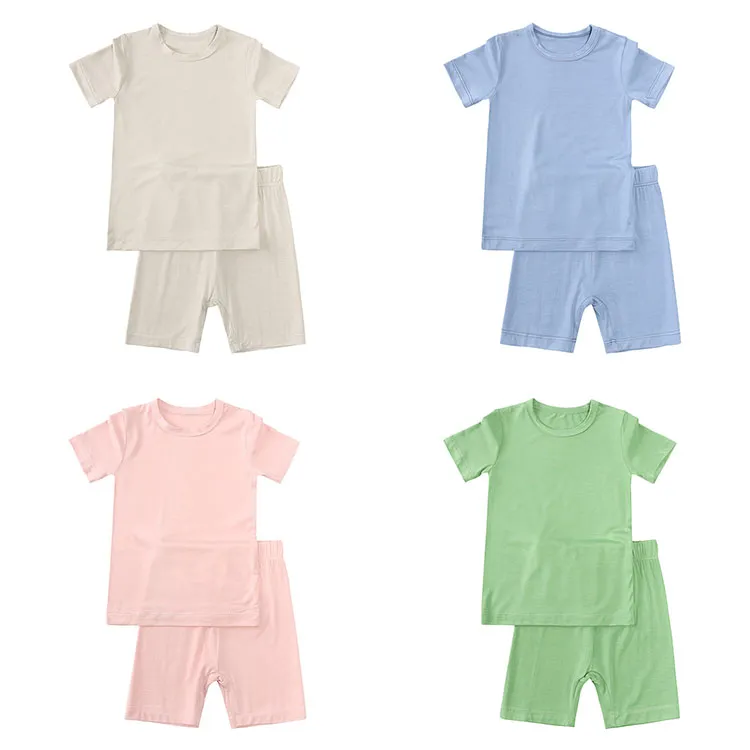 Summer Infant Kids Clothing Short Set Para Niñas Niños Niños Bambú