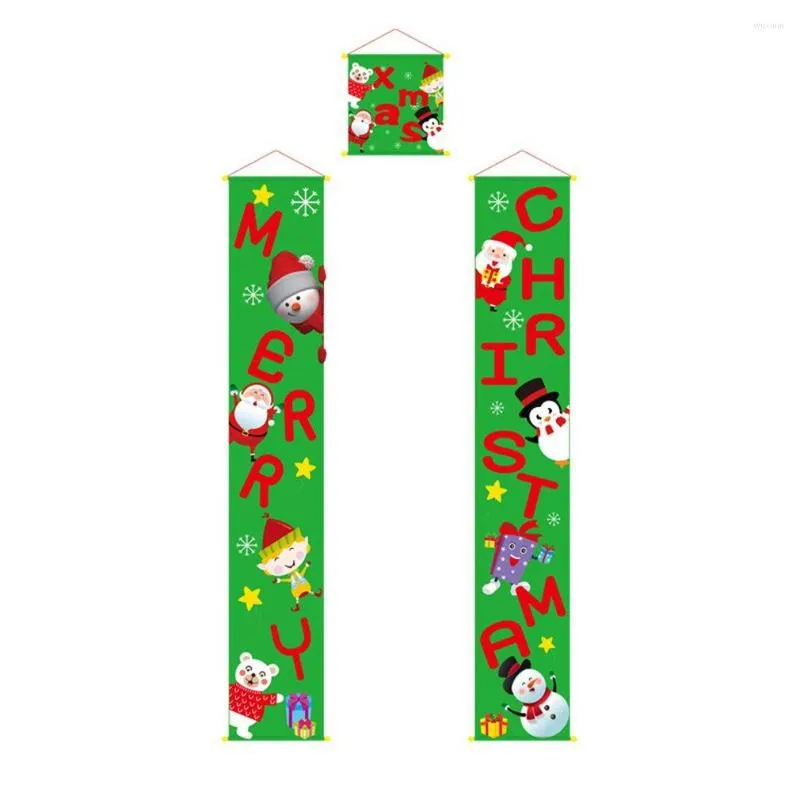 Kerstdecoraties Merry Door Hangende schilderdecoratie Banner voor thuisornamenten