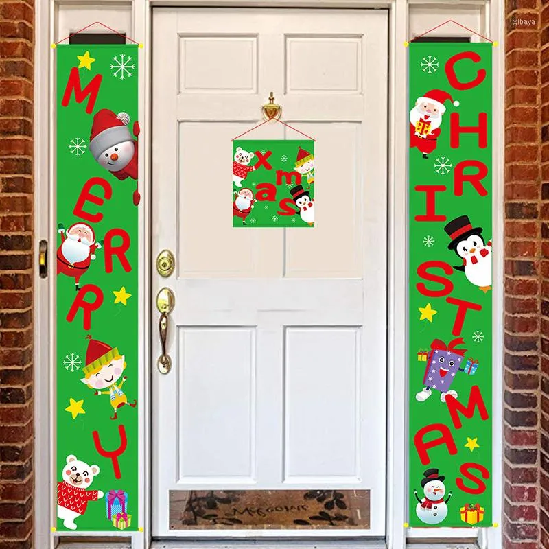 Christmas Decorations Xmas Banner Wall Hanging Door Curtain Home Window Party Painting