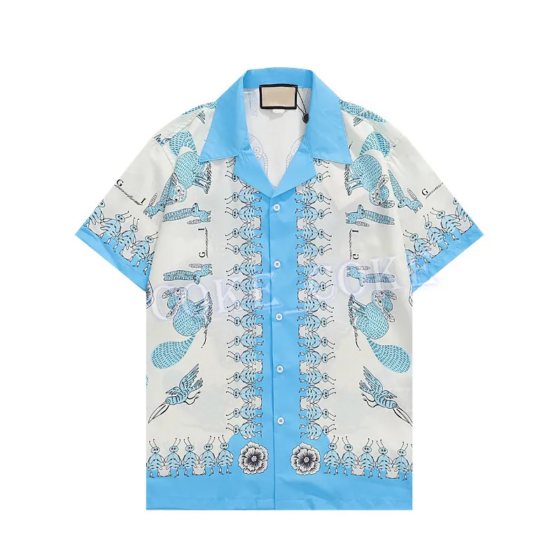 Męskie koszule damskie damskie ubrania mody Designer Man Lapel Button Krótkie koszule Rozmiar M-3xl