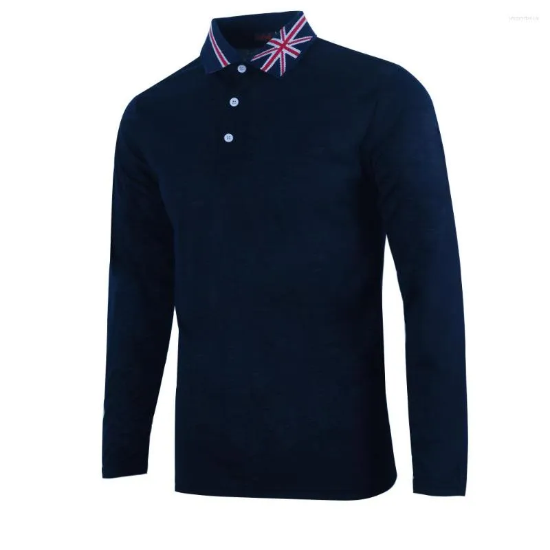 Polos pour hommes Polo Col Chemise Hommes Plus Taille 3XL 4XL Automne Bouton Marque À Manches Longues Casual Mâle Chemises Habillées