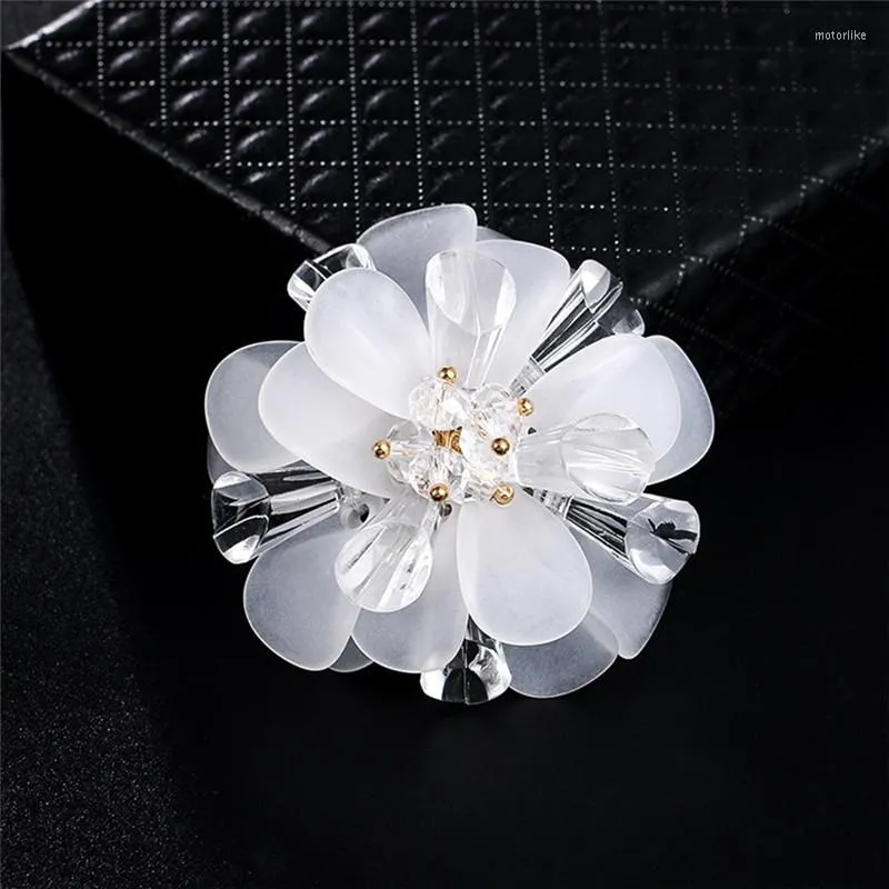 Brooches Imixlot Imitation Shell Texture Pearls Fashion Big Flower Corsage Suit Pins Accessories Wild Atmosphere