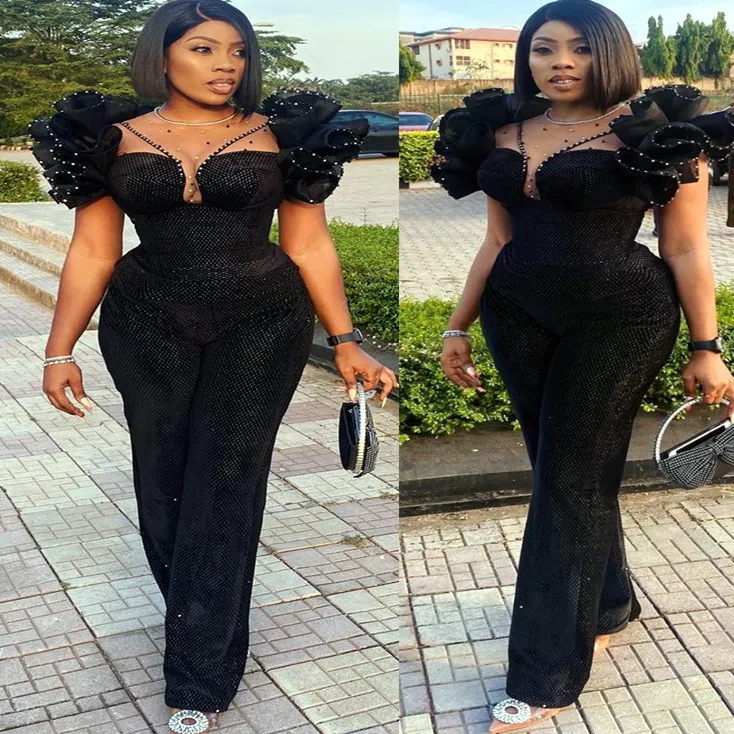 Black jumpsuit best sale prom