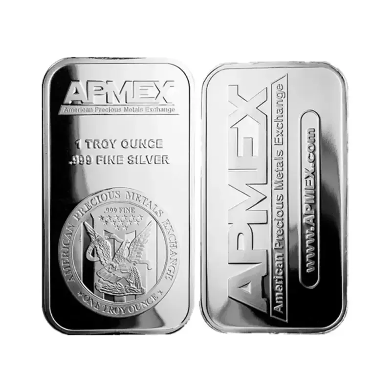 100 stks/partij DHL Amerikaanse Edele Metalen Uitwisseling APMEX 1 Oz Zilver Bar Geen Magnetische