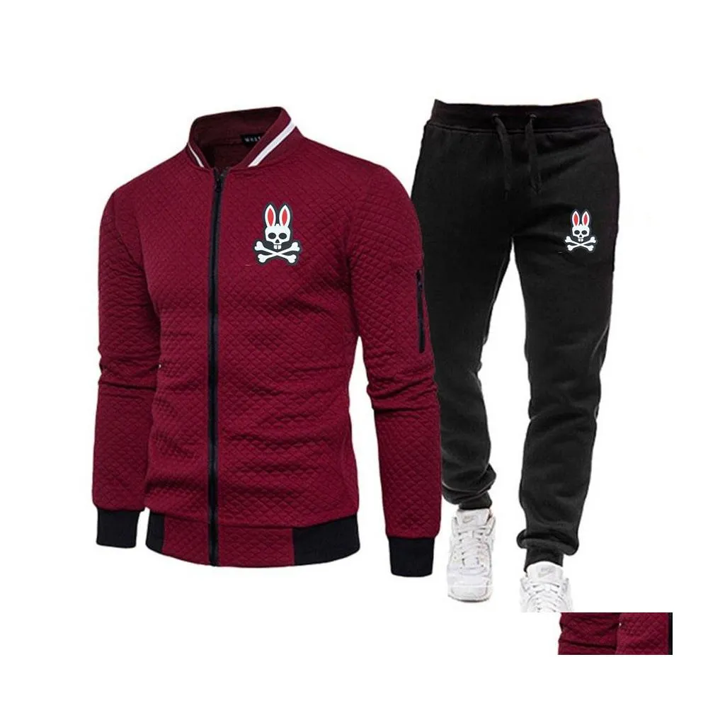 Herren Trainingsanzüge Designer Kleidung Winter Marke Herren Herbst Trainingsanzug Plover Joggers Hip Hop Style Fashion Bunny Sets Sportswer Jac Dhh2D