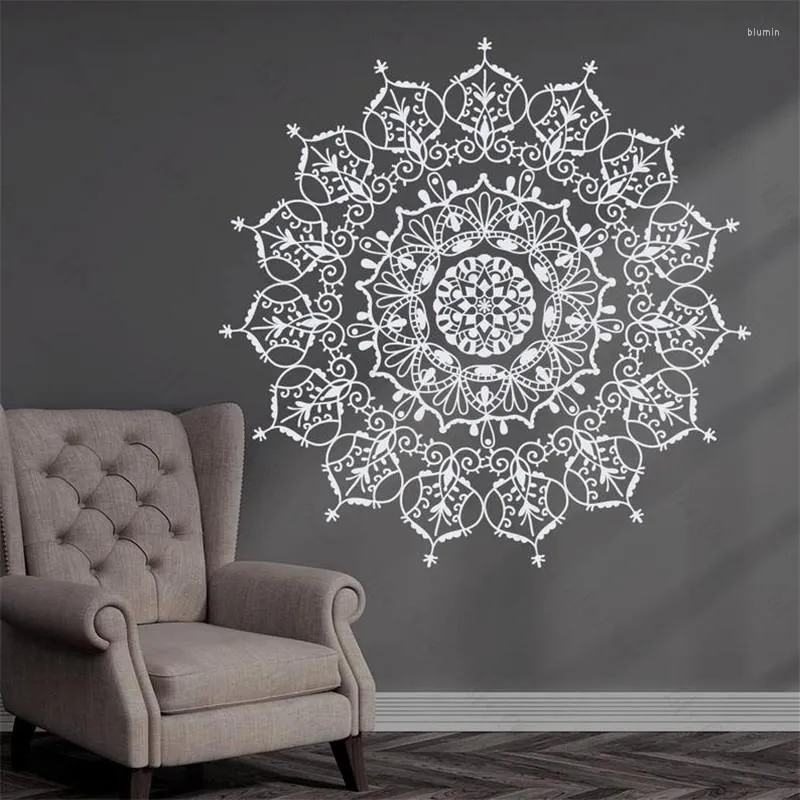 Adesivos de parede Mandala Flor Stick Papel de parede Bohemian Art Style Room de estar quarto