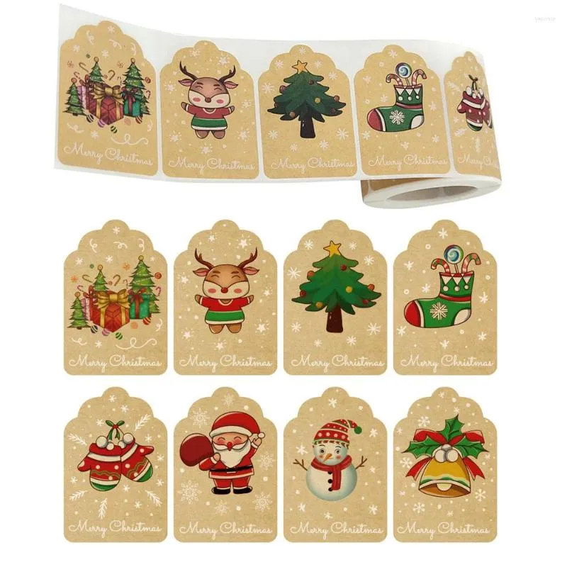 Present Wrap 300st Christmas Stickers Scrapbooking Navidad Pegatinas Adesivi Noel Decoration Sticker för barn Diy Package Decor