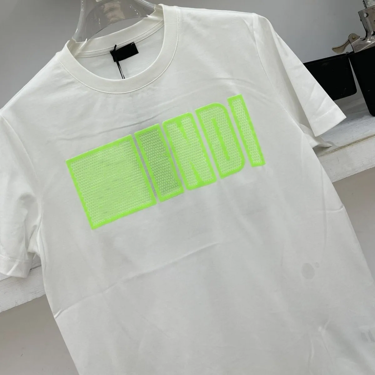 Designerskie litery koszulki męskie bawełniane koszulki luźne w stylu wolnym w stylu drukowania polo odzież fala dla mężczyzn i kobiet plus rozmiar