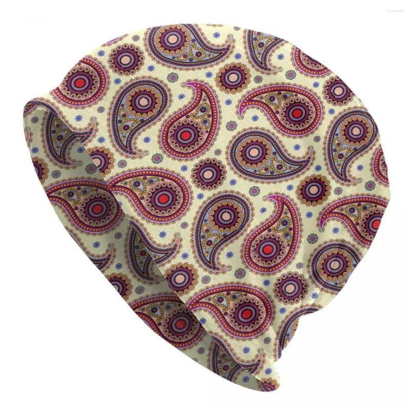 Berretti Bohemian Style Bandana Paisley Pattern Bonnet Cappelli Hip Hop Cappello lavorato a maglia per donna Uomo Inverno Warm Skullies Berretti Berretti