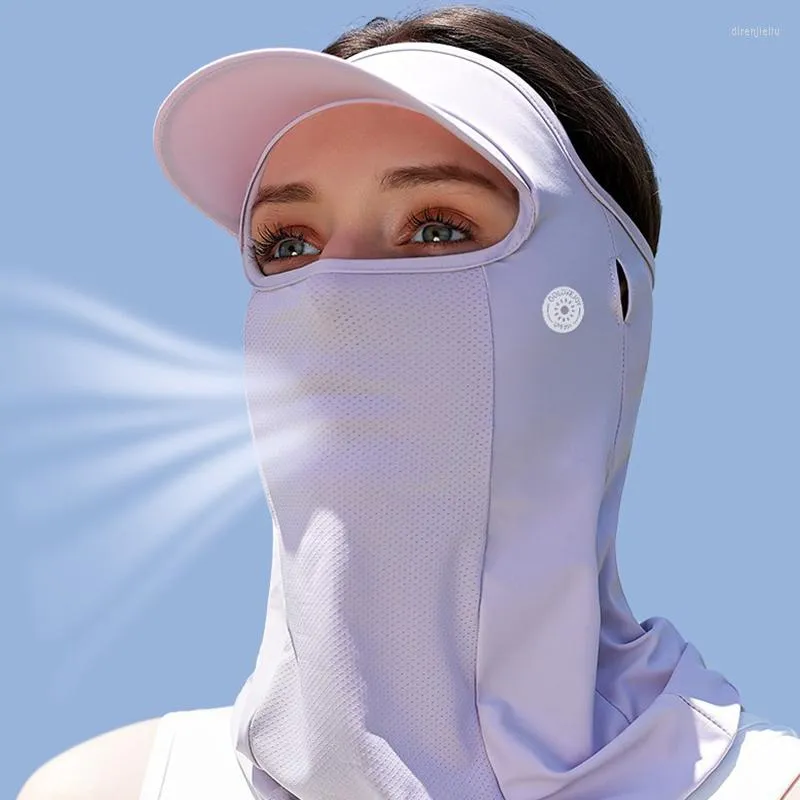 Rowerowe czapki w stylu filtrów przeciwsłonecznych Outdoor Sun Golf Sun Silk jedwabny kołnierz unisex jeźdź