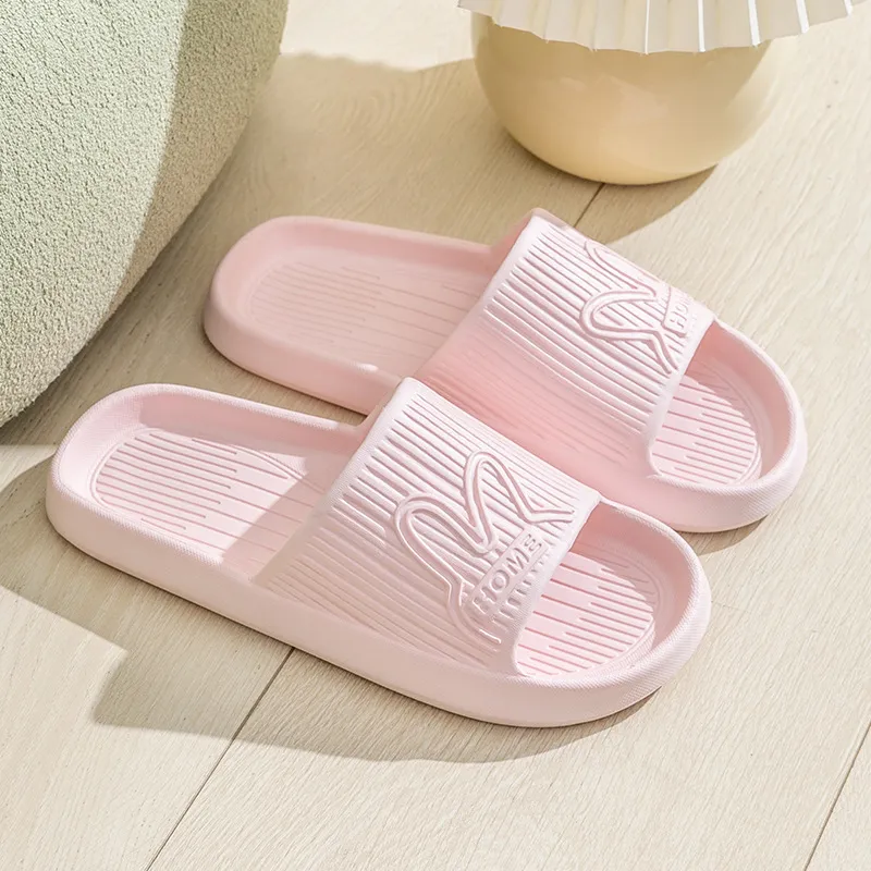 Home sandals and slippers summer indoor light soft bottom bathroom bath Slides lovers beach Shoes Black White Yellow Mules