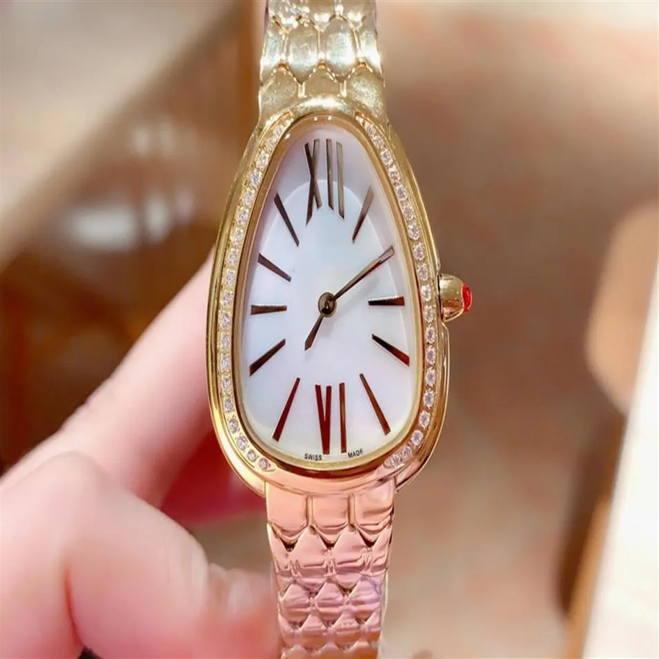 Women Watches Quartz movement Snake Watch Drill Ring Watches Watch Clock Simple and Elegant304D