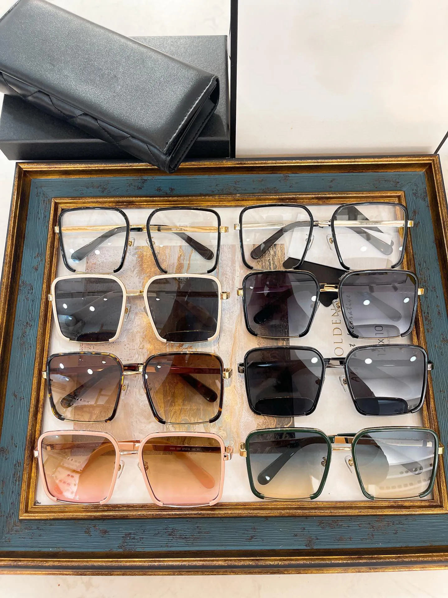 نظارة شمسية للنساء للنساء أحدث الأزياء الأزياء نظارات شمس الرجال Gafas de sol Glass UV400 مع صندوق مطابقة عشوائي 9688