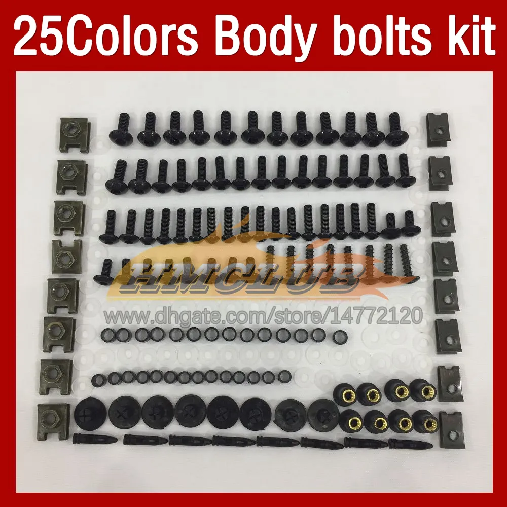 Kompletta motorcykelmöjlighetsbultar Full skruvpaket för Kawasaki Ninja ZX250 ZX-250 ZX 250R 250 R CC ZX250R 08 09 10 11 12 Moto Body Windshield Bolt skruvar NUT NUTS 268PCS / SET