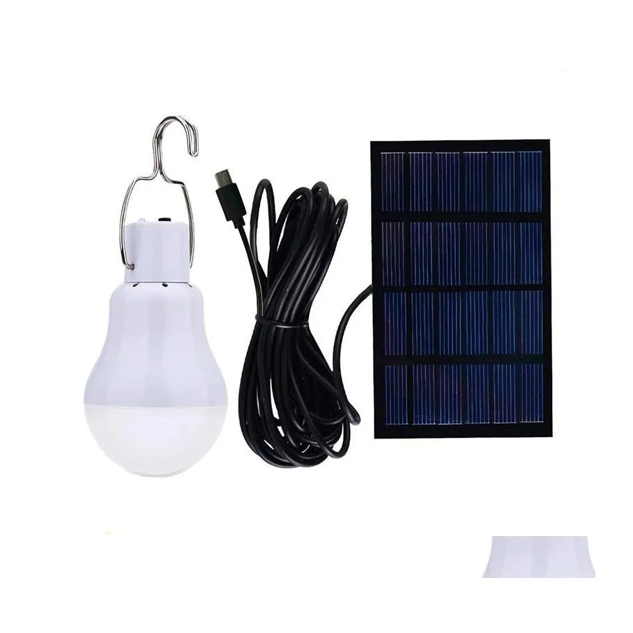 Andere Solarleuchten Tragbare LED-Lampe geladene Energie-Lichtpanel-betriebene Notfall-BB für Outdoor-Garten-Cam-Zelt-Angeln-Drop-Delive-DHLNU