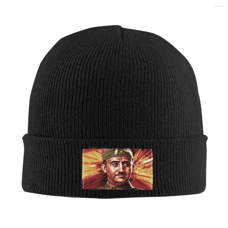 Bérets Espagne Légende Franco Bonnet Chapeau Tricot Chapeaux Hommes Femmes Hip Hop Unisexe Espagnol Fier Hiver Chaud Skullies Bonnets Casquette