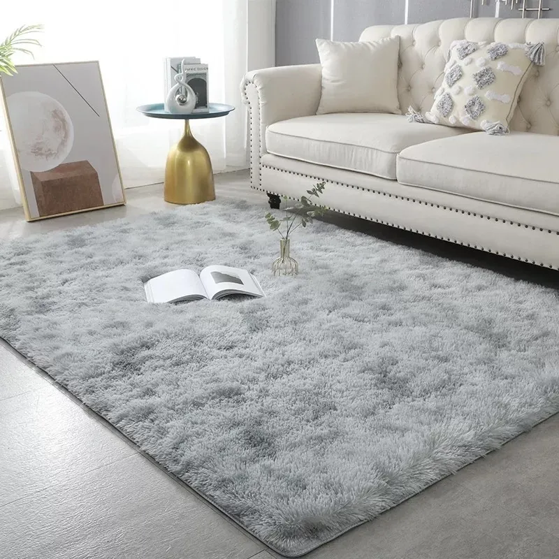 Tapetes grandes de carpete para sala de estar moderna lounge de cabelo comprido no quarto decoração peluda decoração nórdica macio de cabeceira 230207