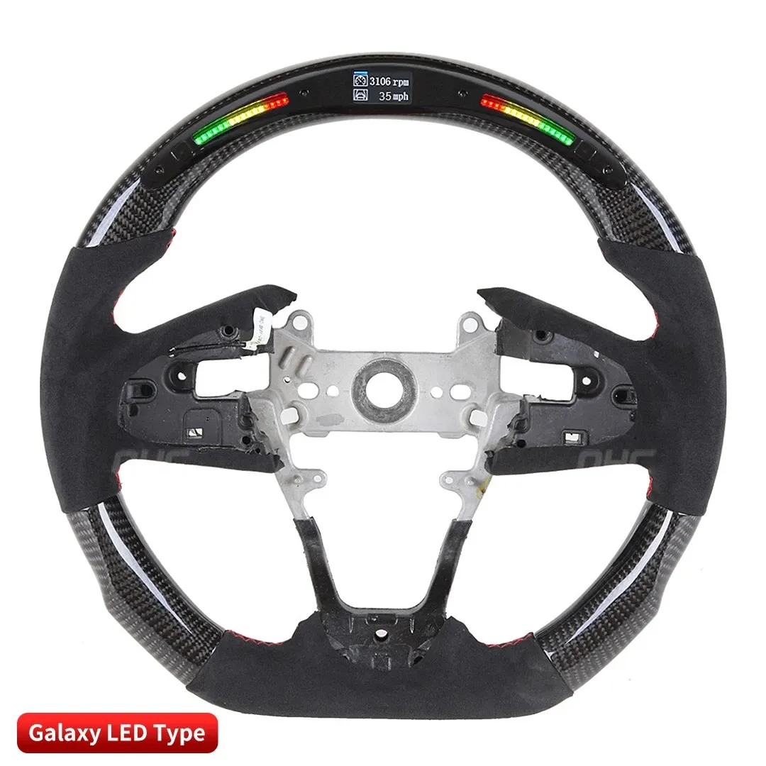 1 Set F1 Pro - Volant en fibre de carbone personnalisé 3K, noir pur