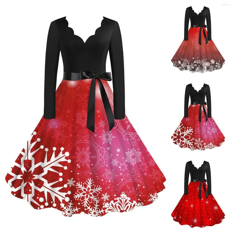 Swobodne sukienki Goth szata huśtawka vintage świąteczna sukienka kobiety zima 2023 pinup seksowny rok rockabilly przyjęcie eleganckie vestido