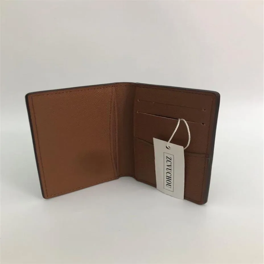 Excellent Quality Pocket Organiser NM damier graphite M60502 mens Real leather wallets card holder N63145 N63144 purse id wallet b287I