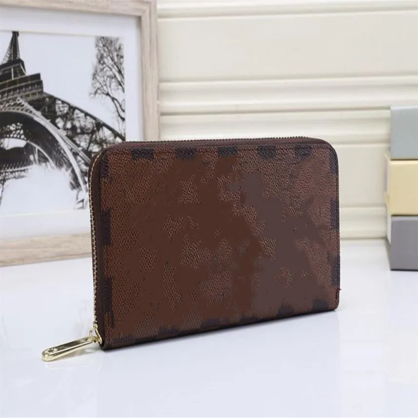 Zippy Wallet Vertical Самый стильный способ носить с собой карты с деньгами монеты знаменитые дизайнерские кожаные кошельки Long Busine3218